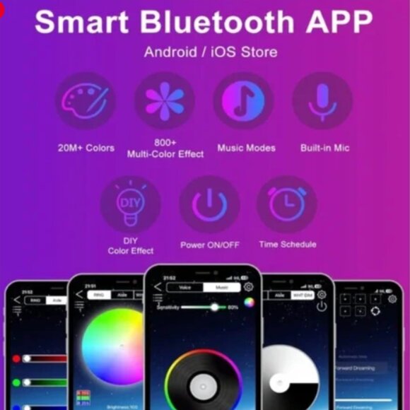 BRAND NEW | B906 60” Smart RGB LED Corner Floor Lamp with App and Remote Control - Picture 2 of 4